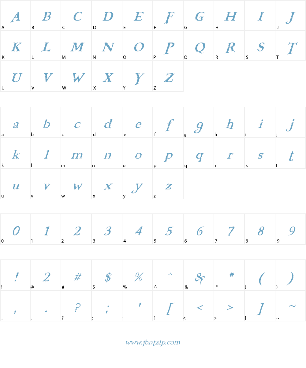 Freebooter Font Character